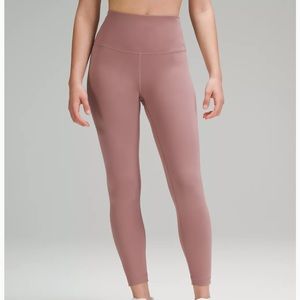 LULULEMON WUNDER TRAIN HR TIGHT PANT 25” TWILIGHT ROSE